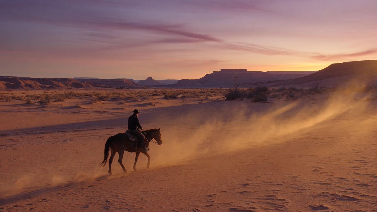 Desert dusk rider