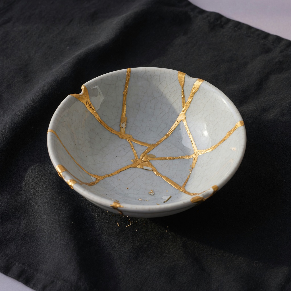 Kintsugi bowl study